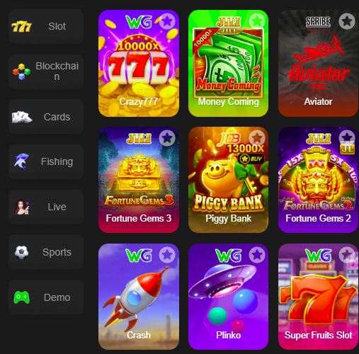 Main screen of 8betgame game page for PK players - 4